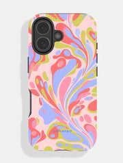 Marble Swirl Pink And Blue Ultra Protective iPhone Case