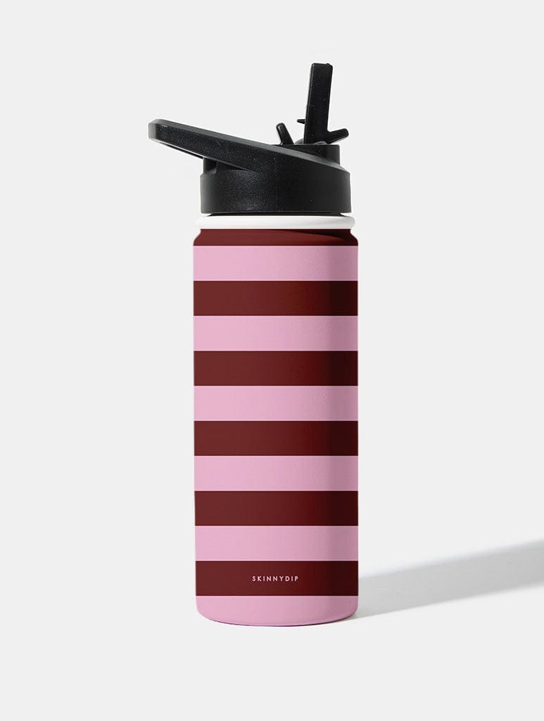 Maroon and Pink 18oz Stainless Steel Water bottle - Image 1