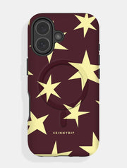 Maroon and Yellow Ditsy Star MagSafe Ultra Protective iPhone Case