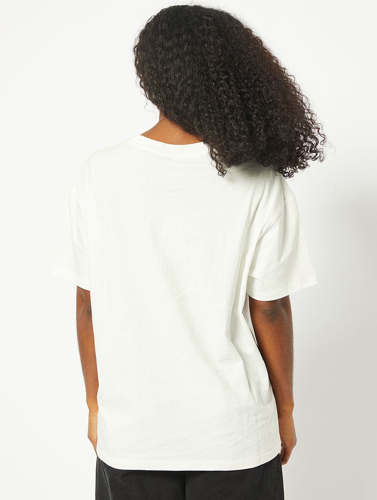 Mean Girls x Skinnydip A Little Bit Dramatic Ecru Oversized T-Shirt - Image 2
