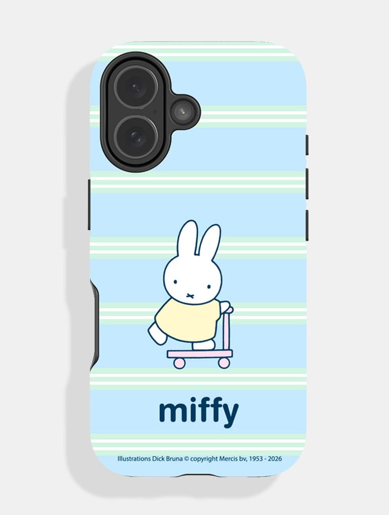 Miffy Scooter Stripe Ultra Protective iPhone Case - Image 1