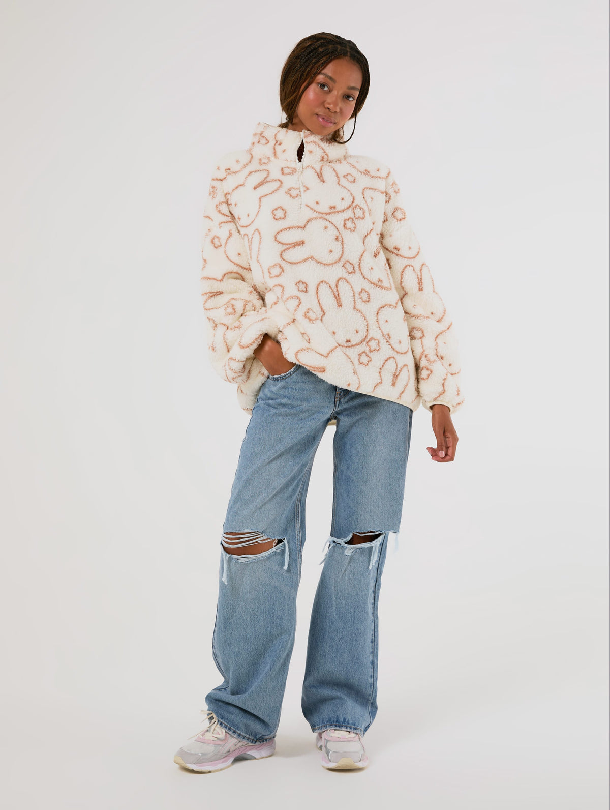 Miffy x Skinnydip Flower Fleece Jacket - Image 7