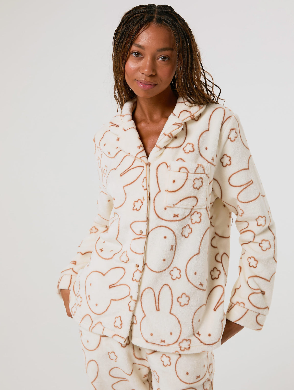 Miffy x Skinnydip Flower Fleece Pyjama Set - Image 1