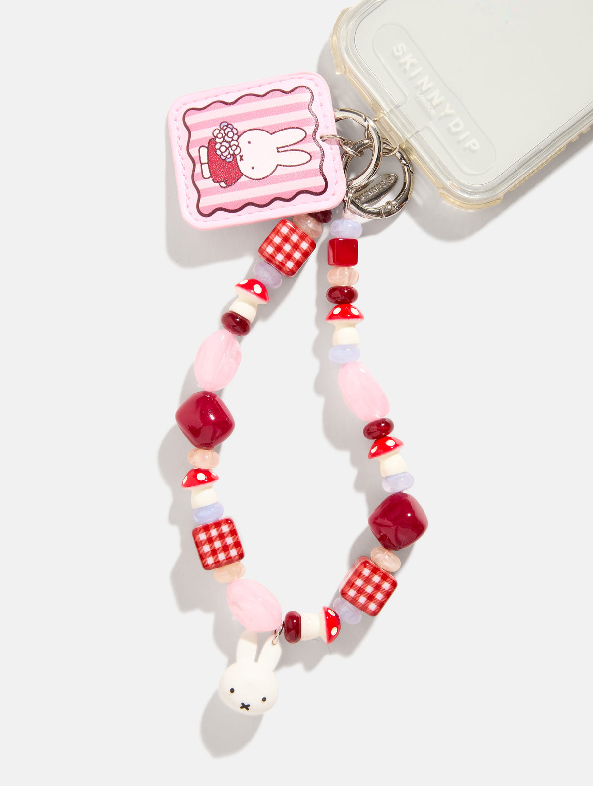 Miffy x Skinnydip Patchwork Beaded Charm in Pink - Image 2