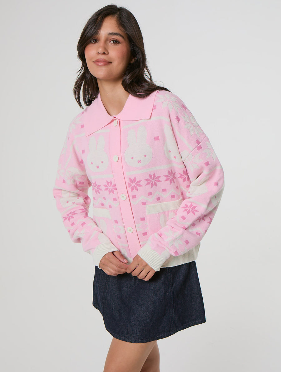 Miffy x Skinnydip Pattern Cardigan - Image 1