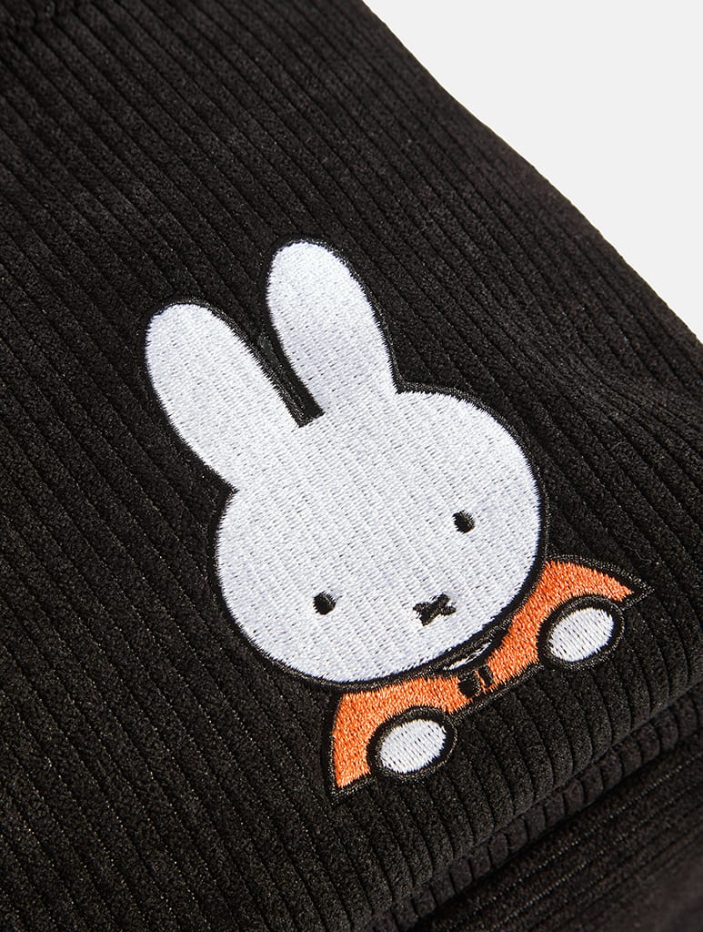 Miffy x Skinnydip Pocket Black Cord Backpack