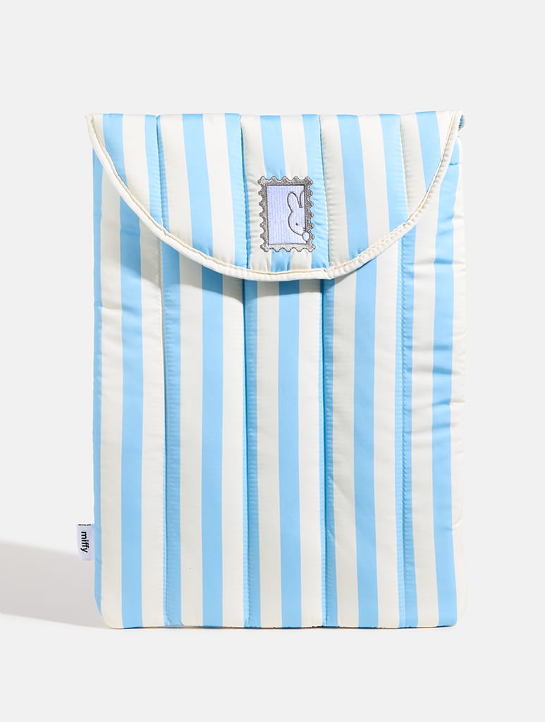 Miffy x Skinnydip Stripe Stamp Laptop Sleeve - Image 1