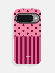 Mixed Pattern Pink And Burgundy Ultra Protective Google Pixel Case