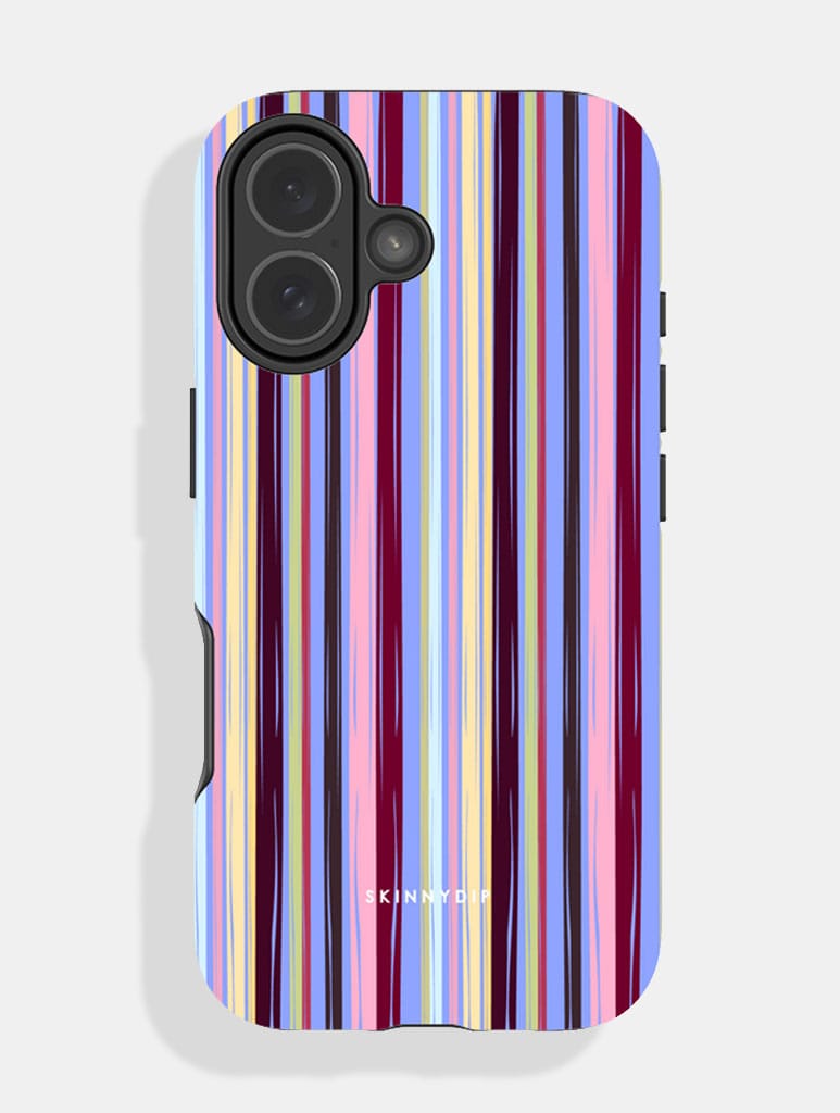 Multi Stripe Blue Ultra Protective iPhone Case - Image 1