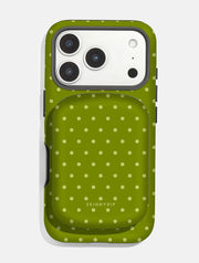Olive Green Mini Dots Portable Magsafe Charger