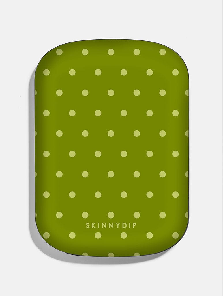 Olive Green Mini Dots Portable Magsafe Charger - Image 1