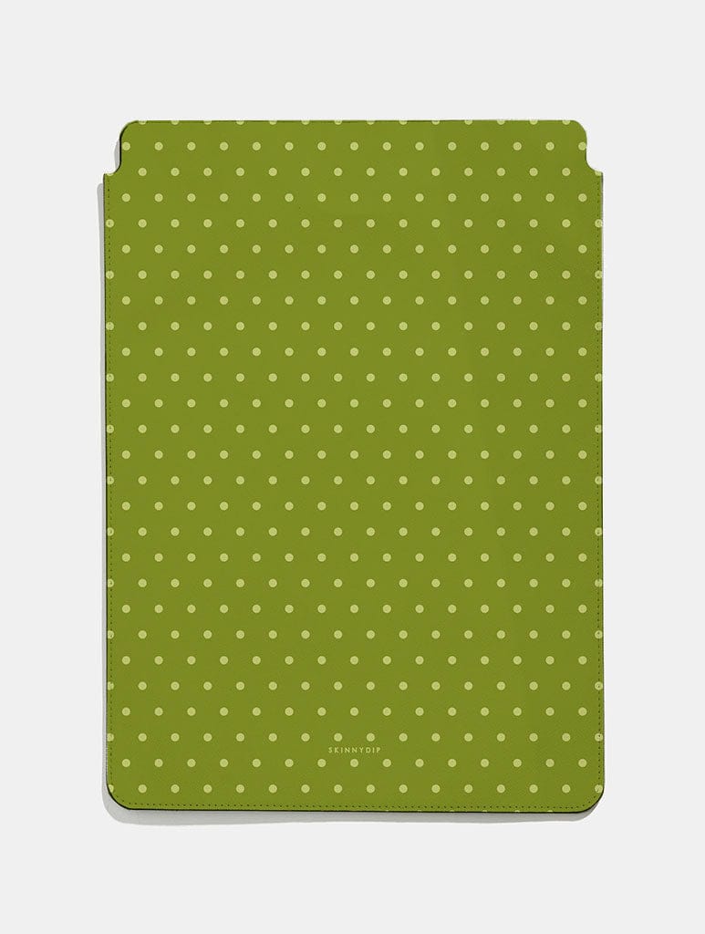 Olive Green Mini Dots Tablet Sleeve - Image 1