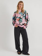 Oversized Fruit Black Knitted Jumper