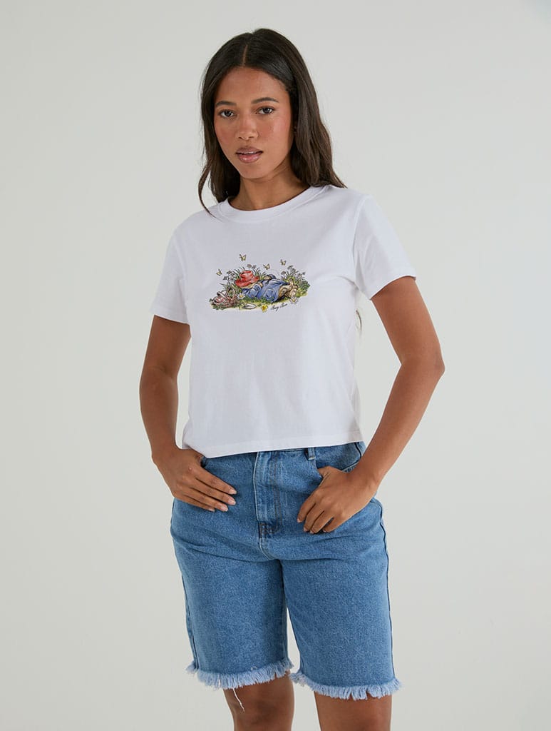 Paddington x Skinnydip Busy Bear Baby T-Shirt In White - Image 2