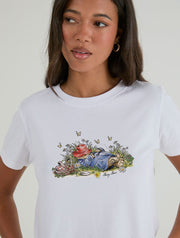 Paddington x Skinnydip Busy Bear Baby T-Shirt In White