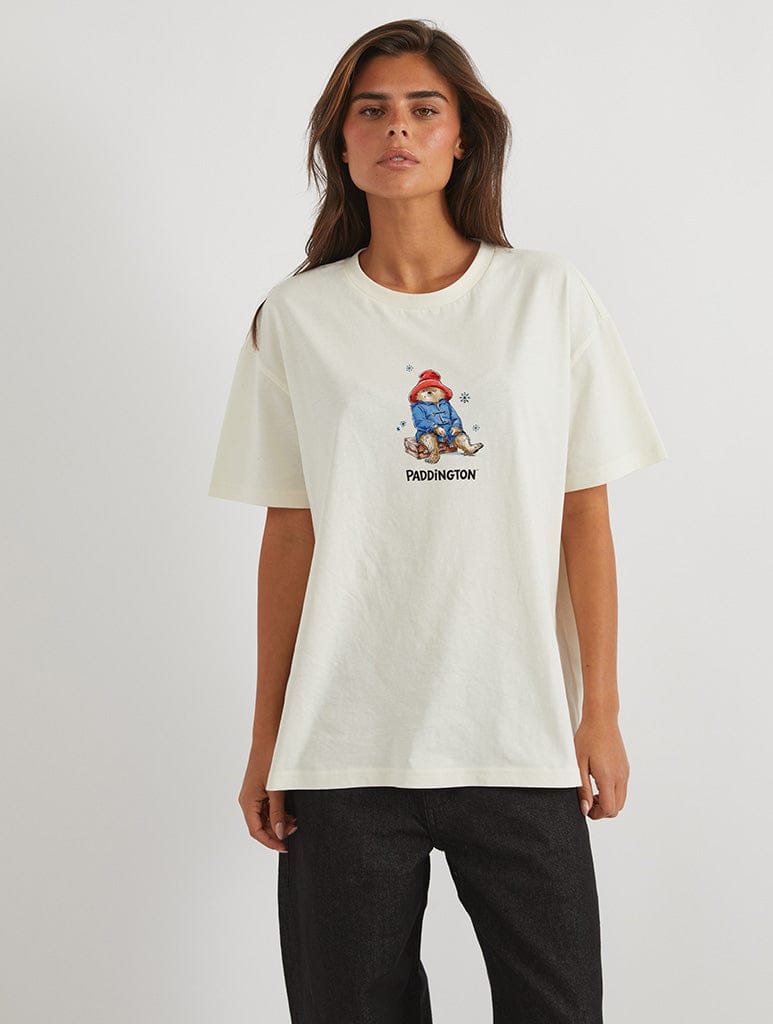 Paddington x Skinnydip Christmas In London T-Shirt In White - Image 2