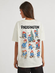 Paddington x Skinnydip Christmas In London T-Shirt In White