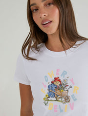 Paddington x Skinnydip Flower Delivery Baby T-Shirt In White