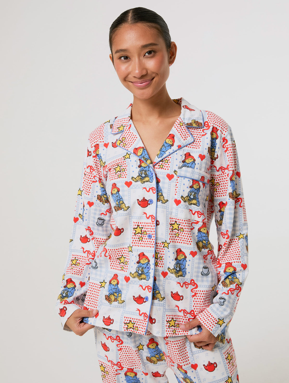 Paddington x Skinnydip Patchwork Pyjama Set with Scrunchie - Image 1