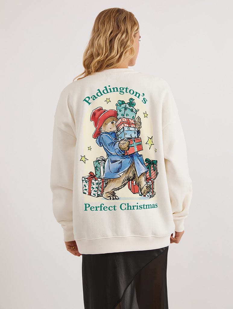Paddington x Skinnydip Perfect Christmas Sweatshirt In White - Image 1