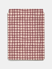 Painted Gingham Brown Tablet Sleeve