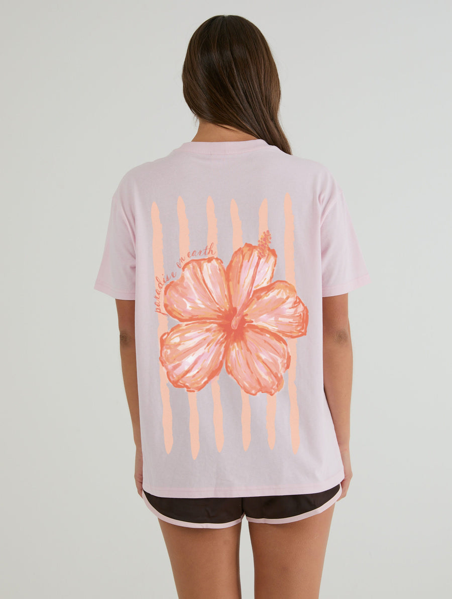 Paradise On Earth Hibiscus T-Shirt In Pink - Image 1