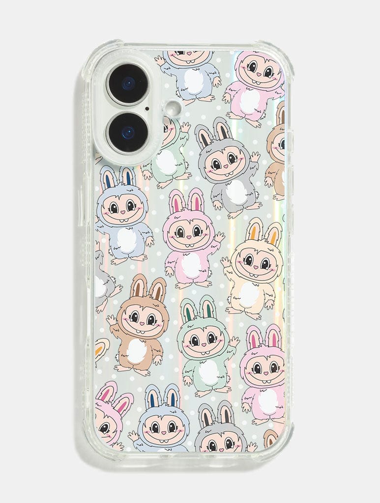 Pastel Fluffy Creatures Pattern Shock iPhone Case - Image 1