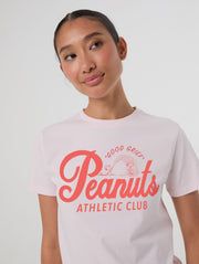 Peanuts x Skinnydip Athletic Club Baby T-Shirt In Pink