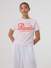 Peanuts x Skinnydip Athletic Club Baby T-Shirt In Pink
