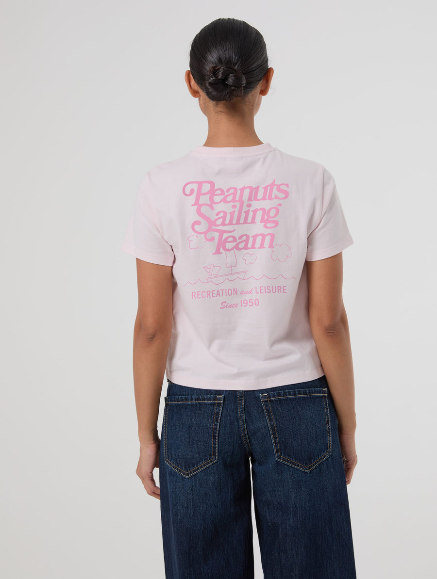 Peanuts x Skinnydip Sailing Team Baby T-Shirt In Pink - Image 1