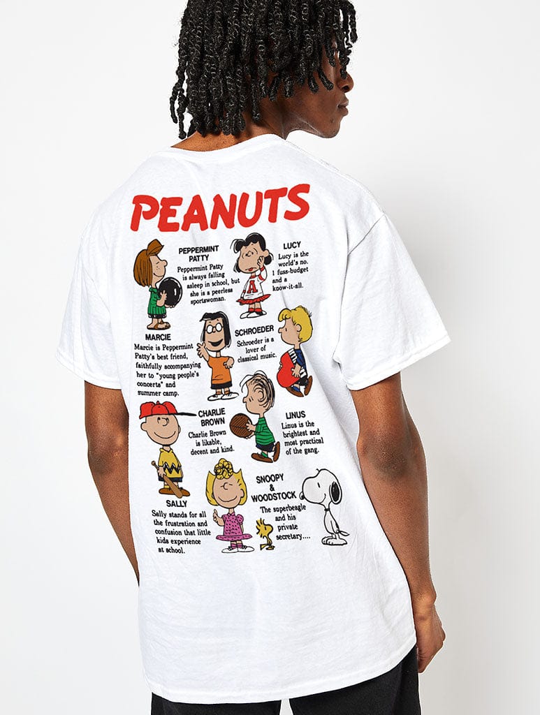 Peanuts x Skinnydip Snoopy Character T-Shirt in Ecru - Image 1