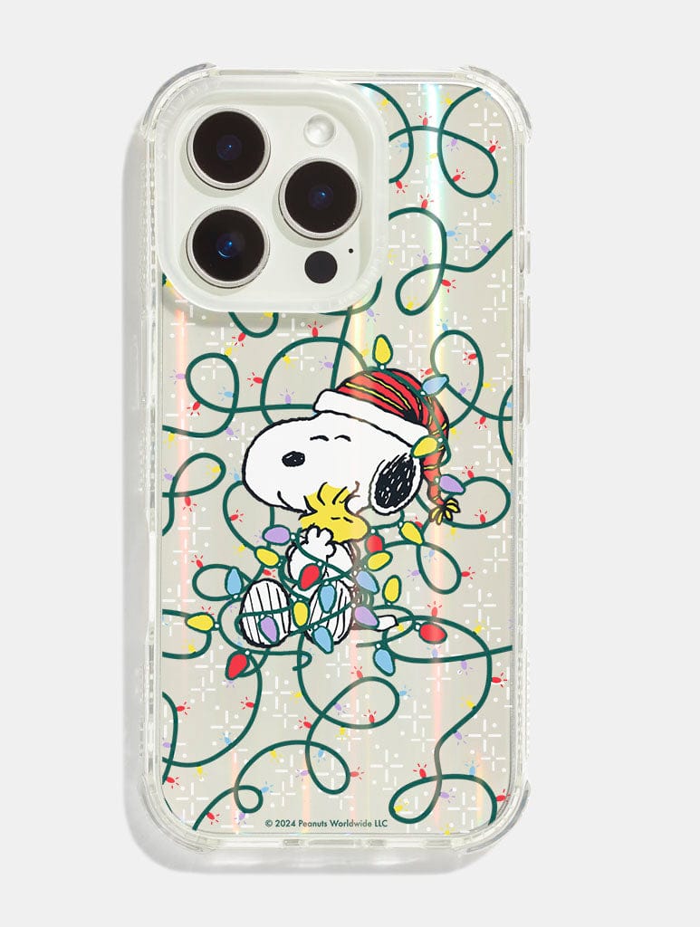 Peanuts x Skinnydip Snoopy Christmas Lights Shock iPhone Case - Image 1