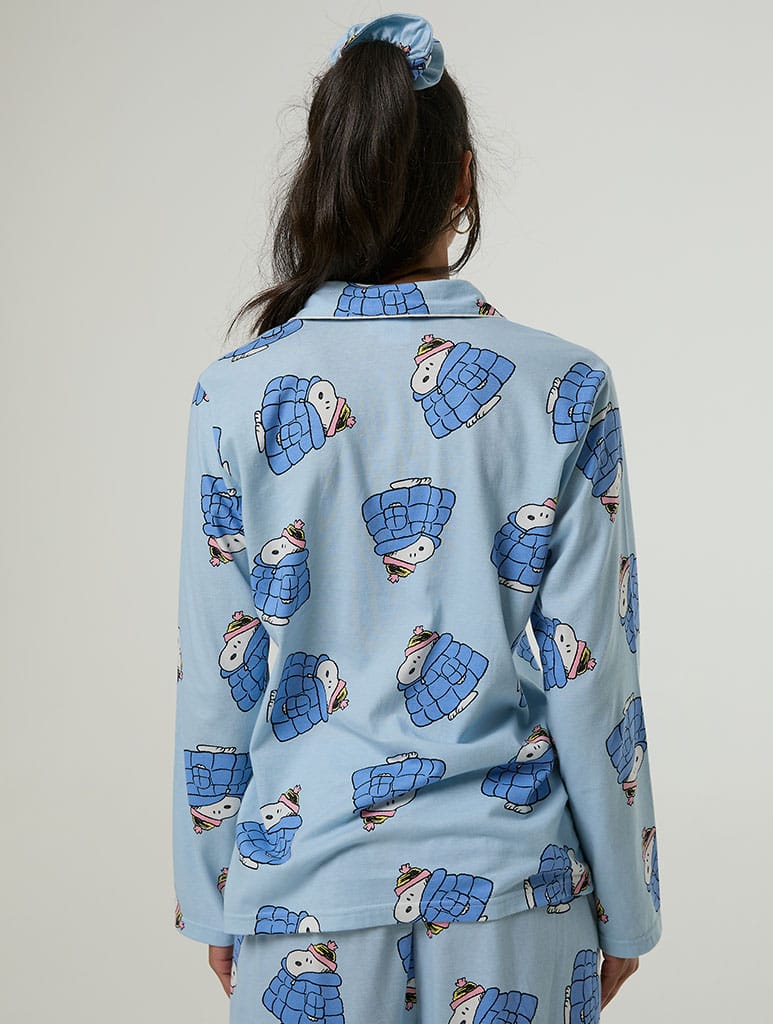 Peanuts x Skinnydip Snoopy Coat Pyjama Set with Scrunchie - Image 5