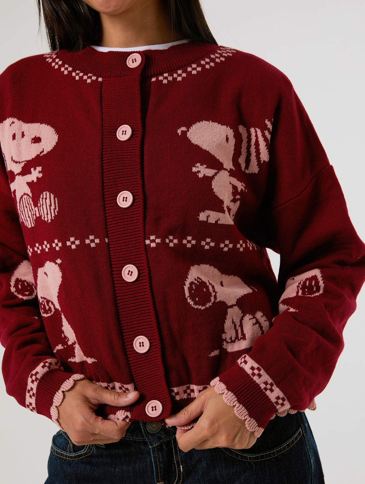 Peanuts x Skinnydip Snoopy Winter Knitted Cardigan - Image 6