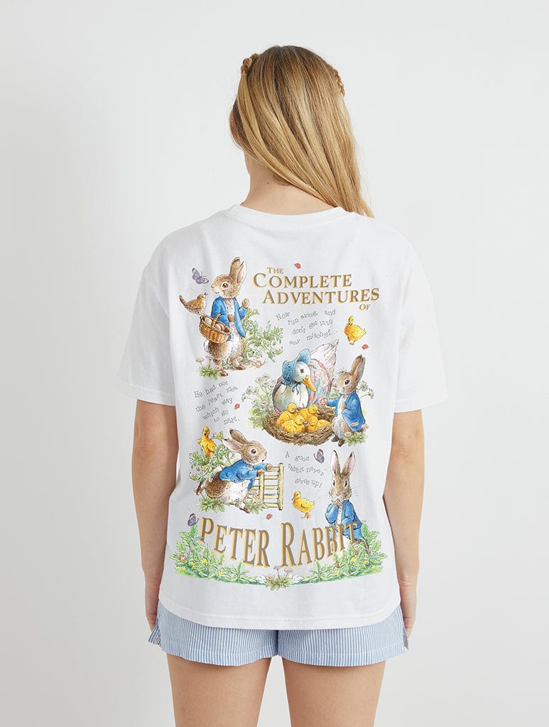 Peter Rabbit x Skinnydip Complete Adventures T-Shirt in Ecru - Image 1