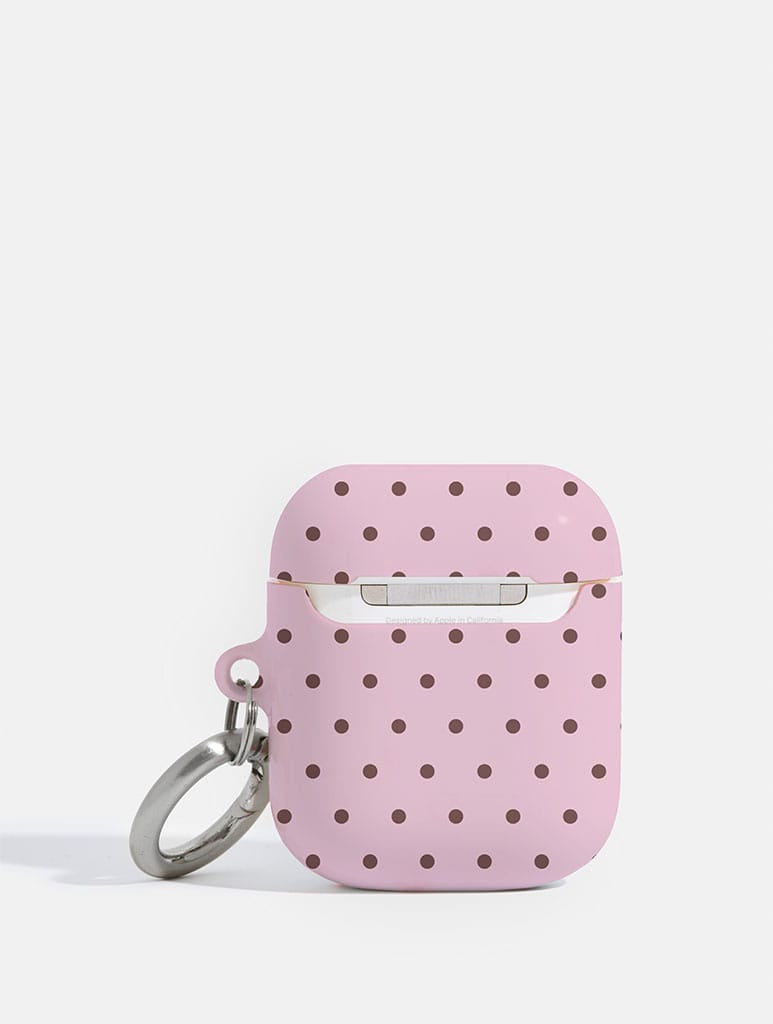 Pink And Brown Mini Dots AirPods Case