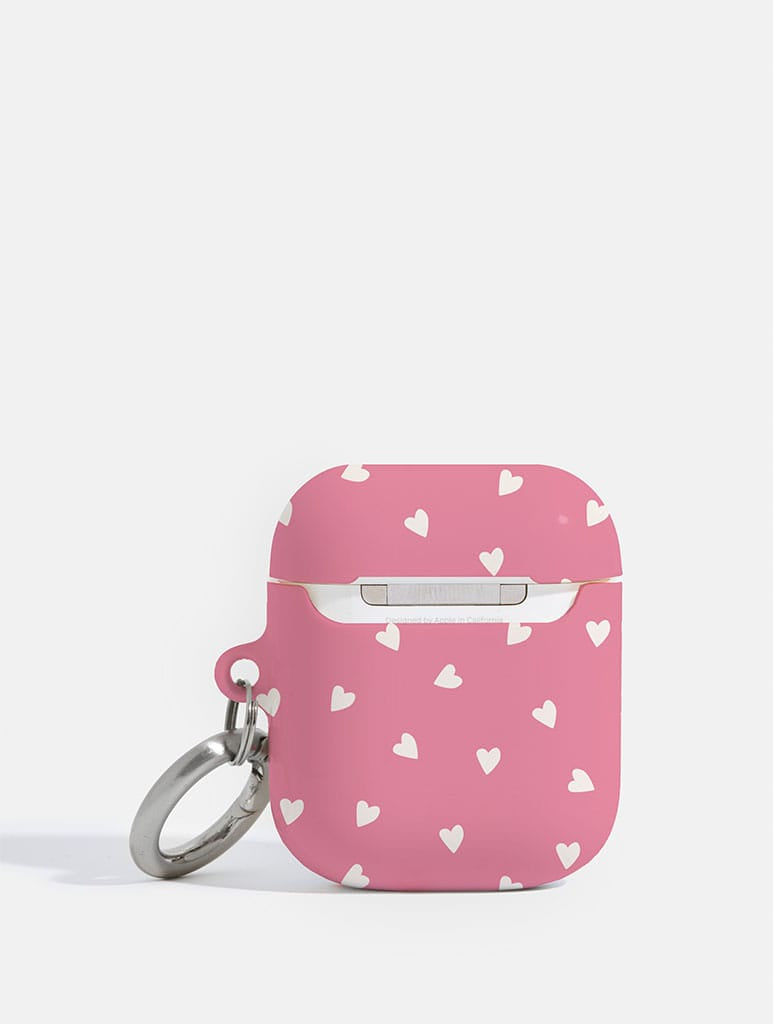 Pink and Cream Ditsy Hearts AirPods Case