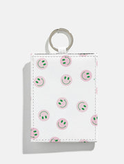 Pink and Green Smiley Card Holder