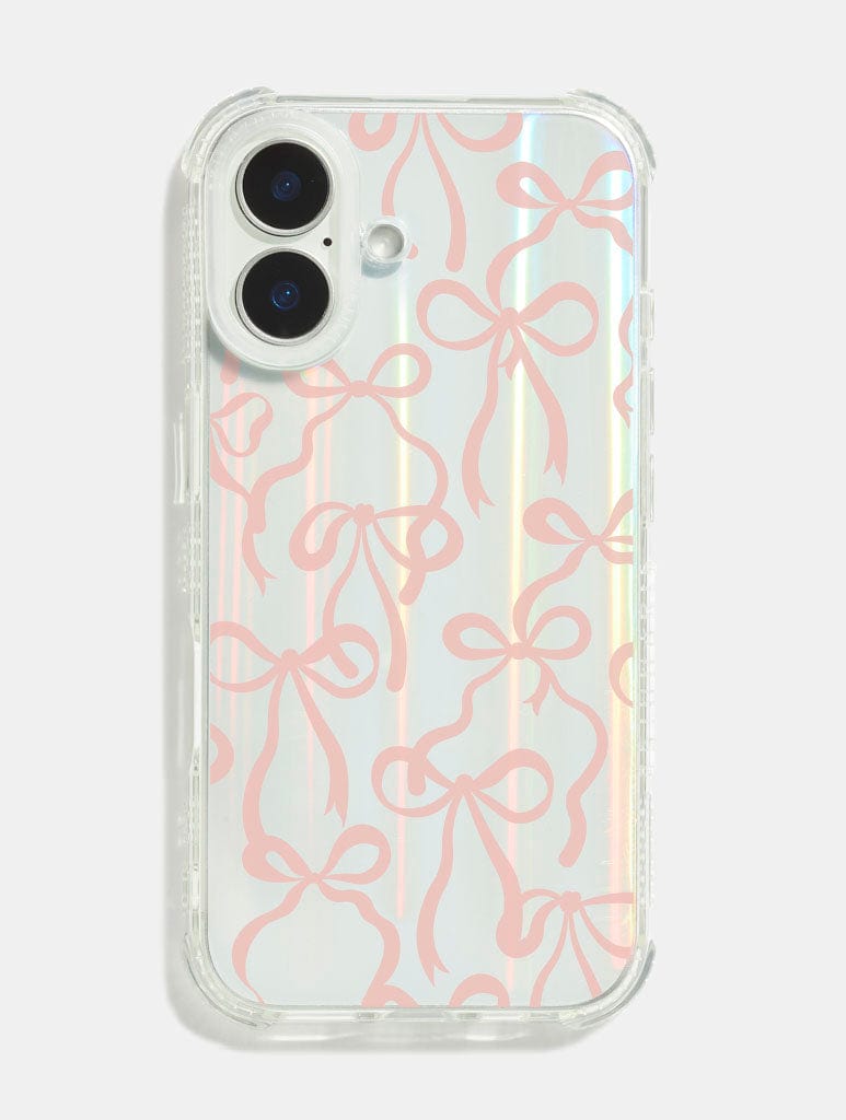 Pink Bows Holo Shock iPhone Case - Image 1
