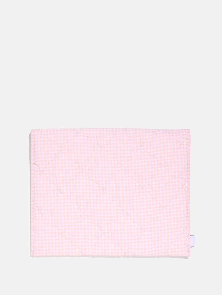 Pink Gingham Bow Laptop Sleeve