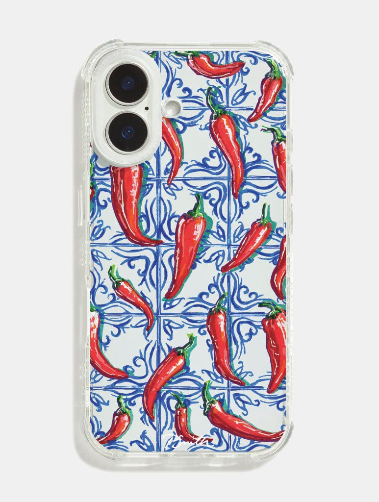 Pippa Smith Studio x Skinnydip Chillies On Tiles Shock iPhone Case - Image 1