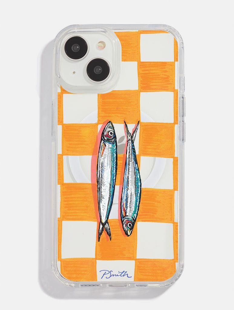 Pippa Smith Studio x Skinnydip Sardines On Check MagSafe iPhone Case - Image 1