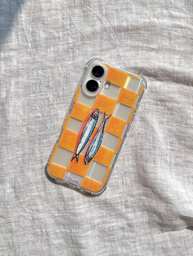 Pippa Smith Studio x Skinnydip Sardines On Check Shock iPhone Case