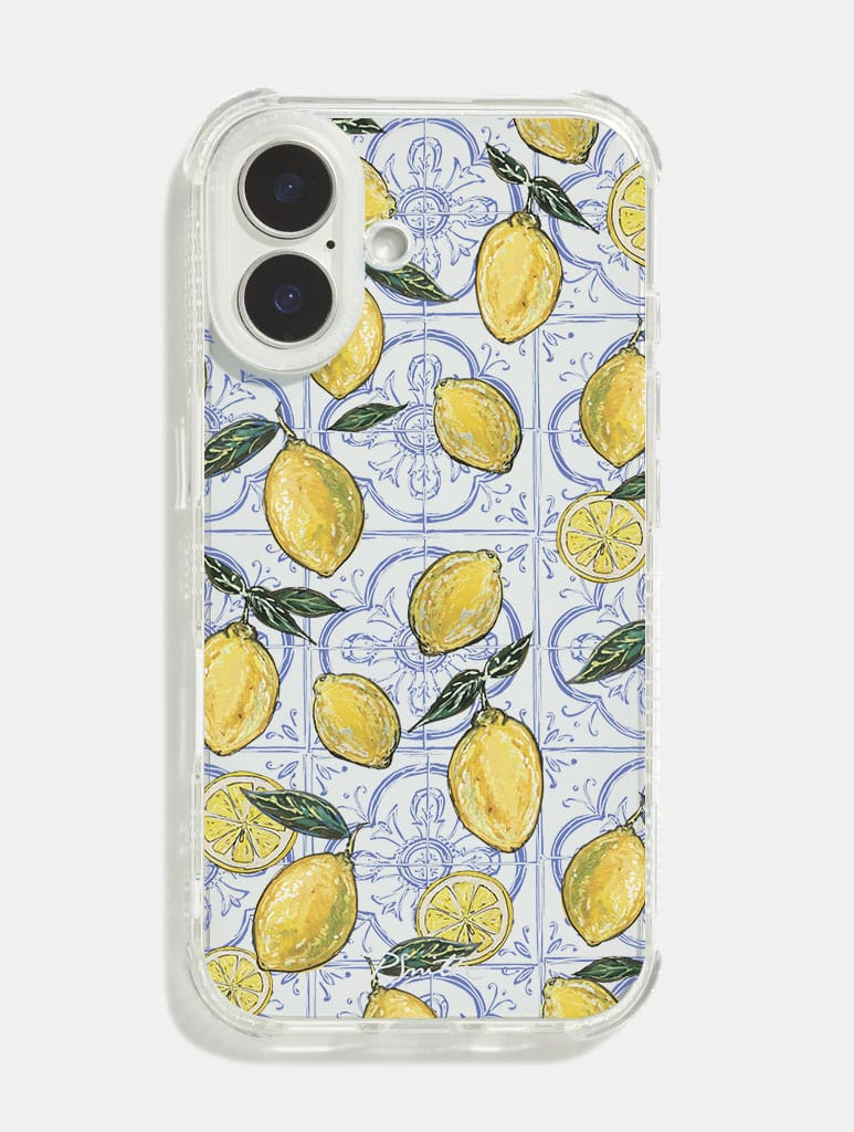 Pippa Smith Studio x Skinnydip Lemons On Tiles Shock iPhone Case - Image 1