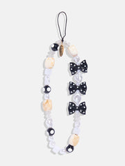 Polka Dot Bow Beaded Strap