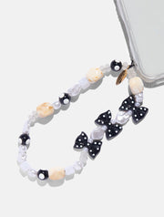 Polka Dot Bow Beaded Strap