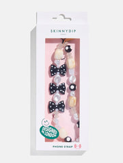 Polka Dot Bow Beaded Strap