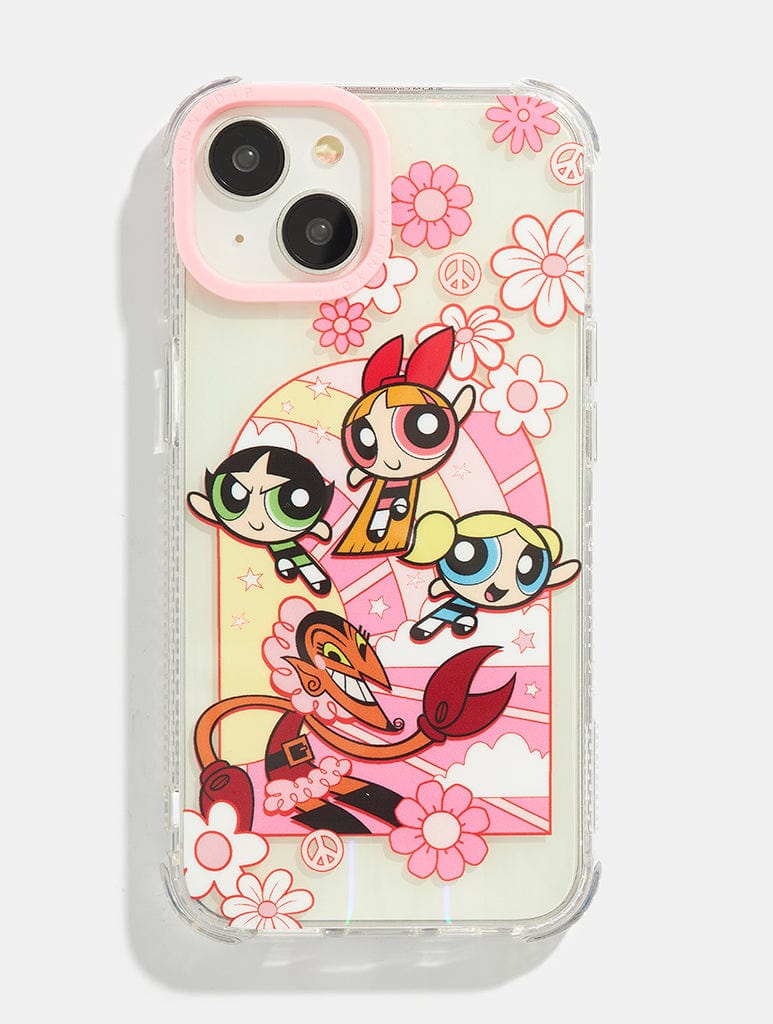 Powerpuff Girls Pink Floral Shock iPhone Case - Image 1