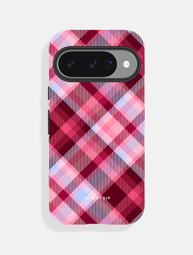 Red Blue Tartan Ultra Protective Google Pixel Case - Image 1
