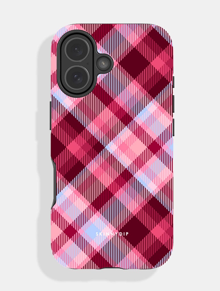 Red Blue Tartan Ultra Protective iPhone Case - Image 2